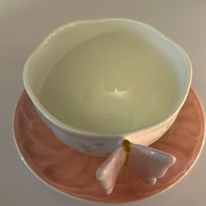 Lenox Butterfly Meadow cup and saucer set, porcelain.